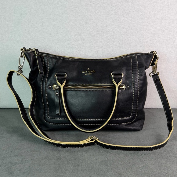 KATE SPADE NEW YORK Mott Street Riley in Smooth Black Leather - Picture 1 of 11